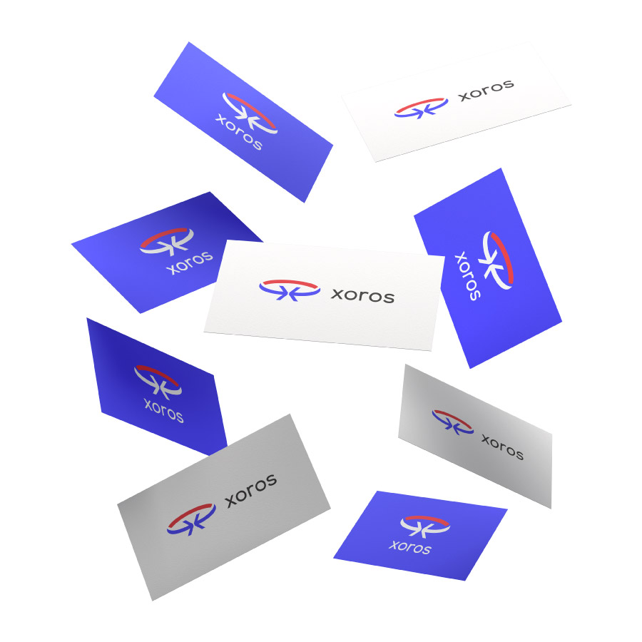 Logo design brand identity corporate xoros | Alessandro Mancini Graphic Designer Freelance