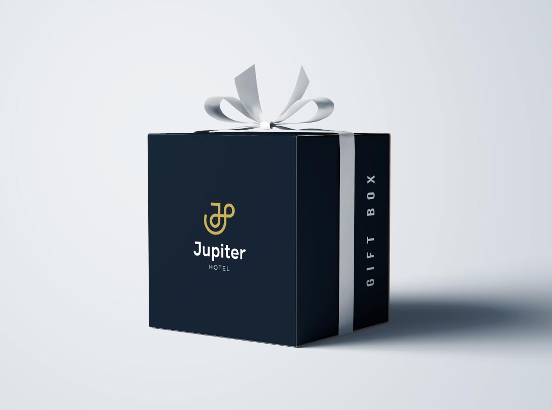 Jupiter gift box graphic design corporate | Alessandro Mancini Graphic Designer Freelance