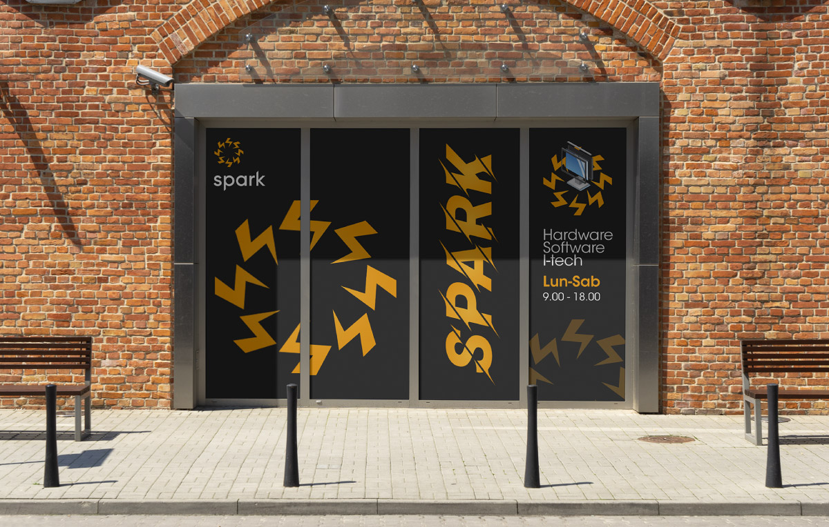 spark industries logo design identity corporate identity monogramma | Alessandro Mancini Graphic Designer Freelance