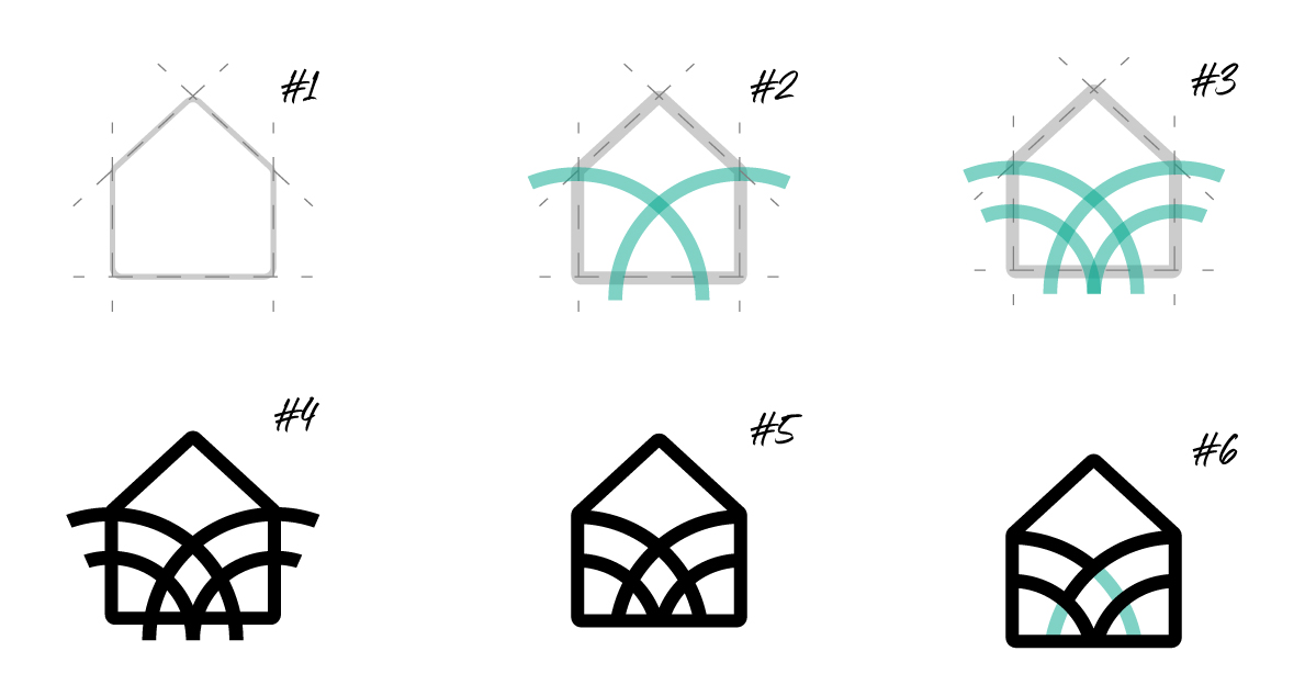 costruzione del pittogramma del logo - Brand Identity